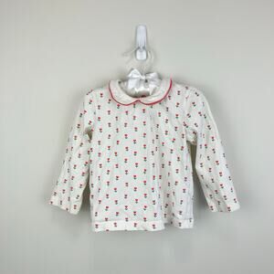 Mini Boden Heart Flowers Blouse 12-18 Months